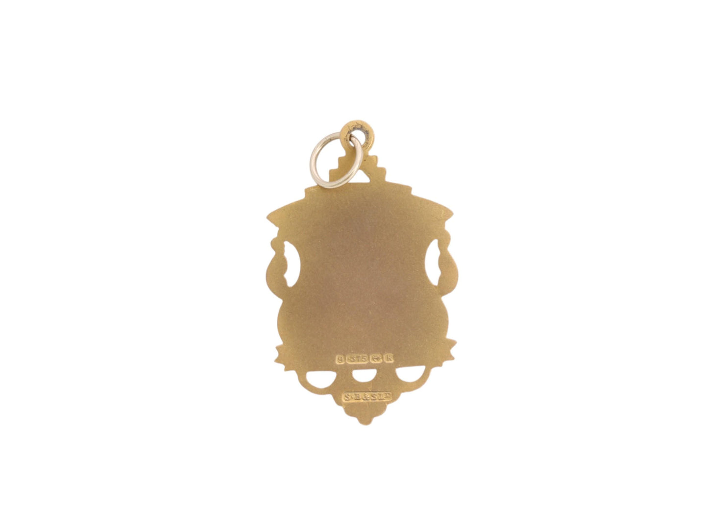Antique 9ct Gold Shield Pendant Fob