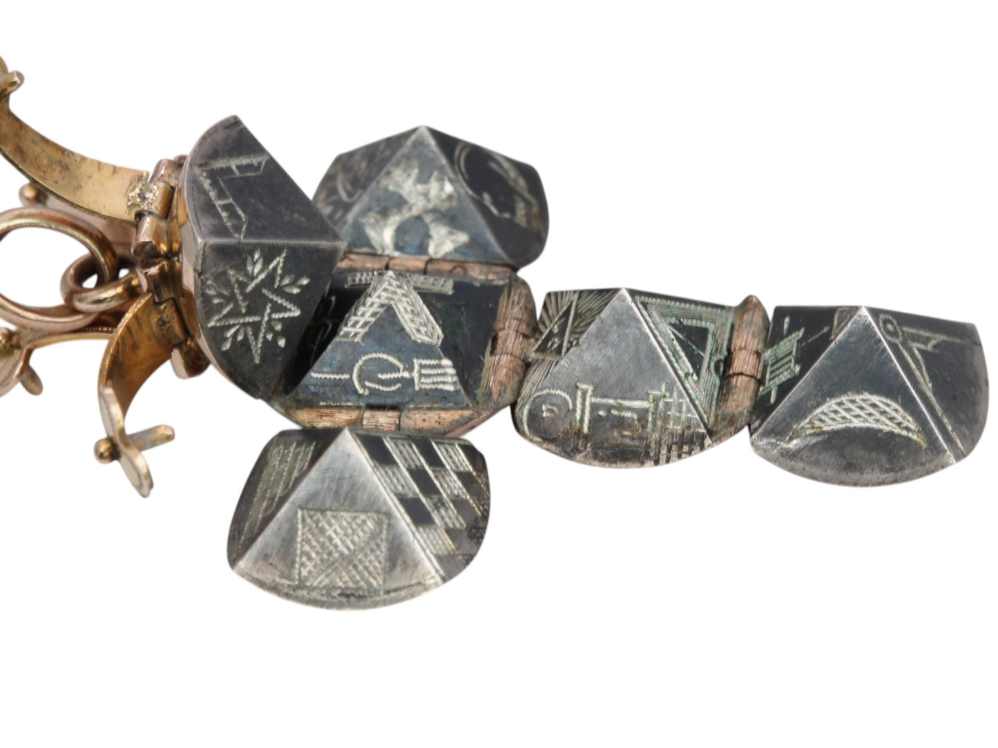 Antique 9ct Gold Masonic Opening Orb Ball Pendant