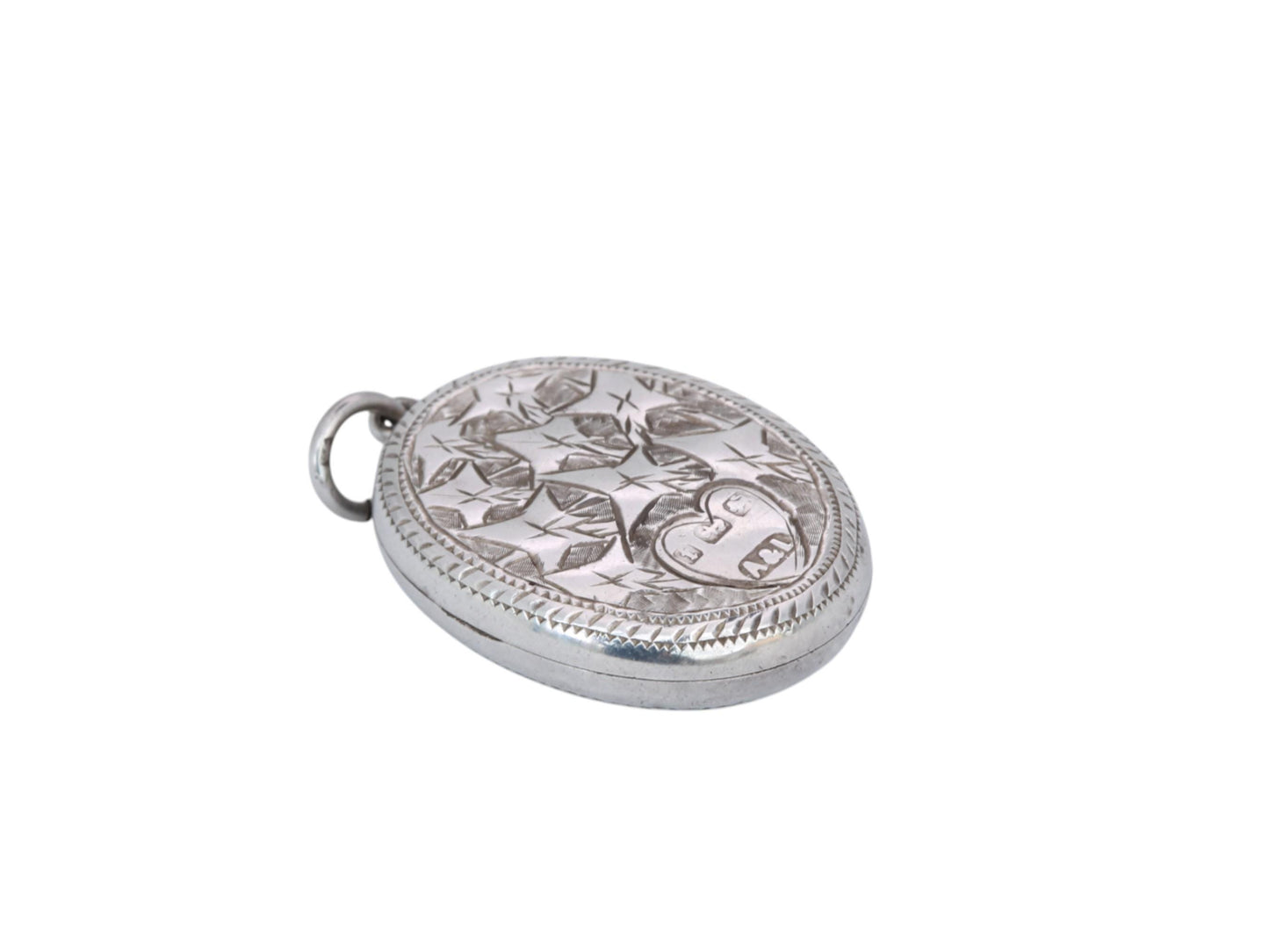 Antique Sterling Silver Lucky Horseshoe Locket, 1883