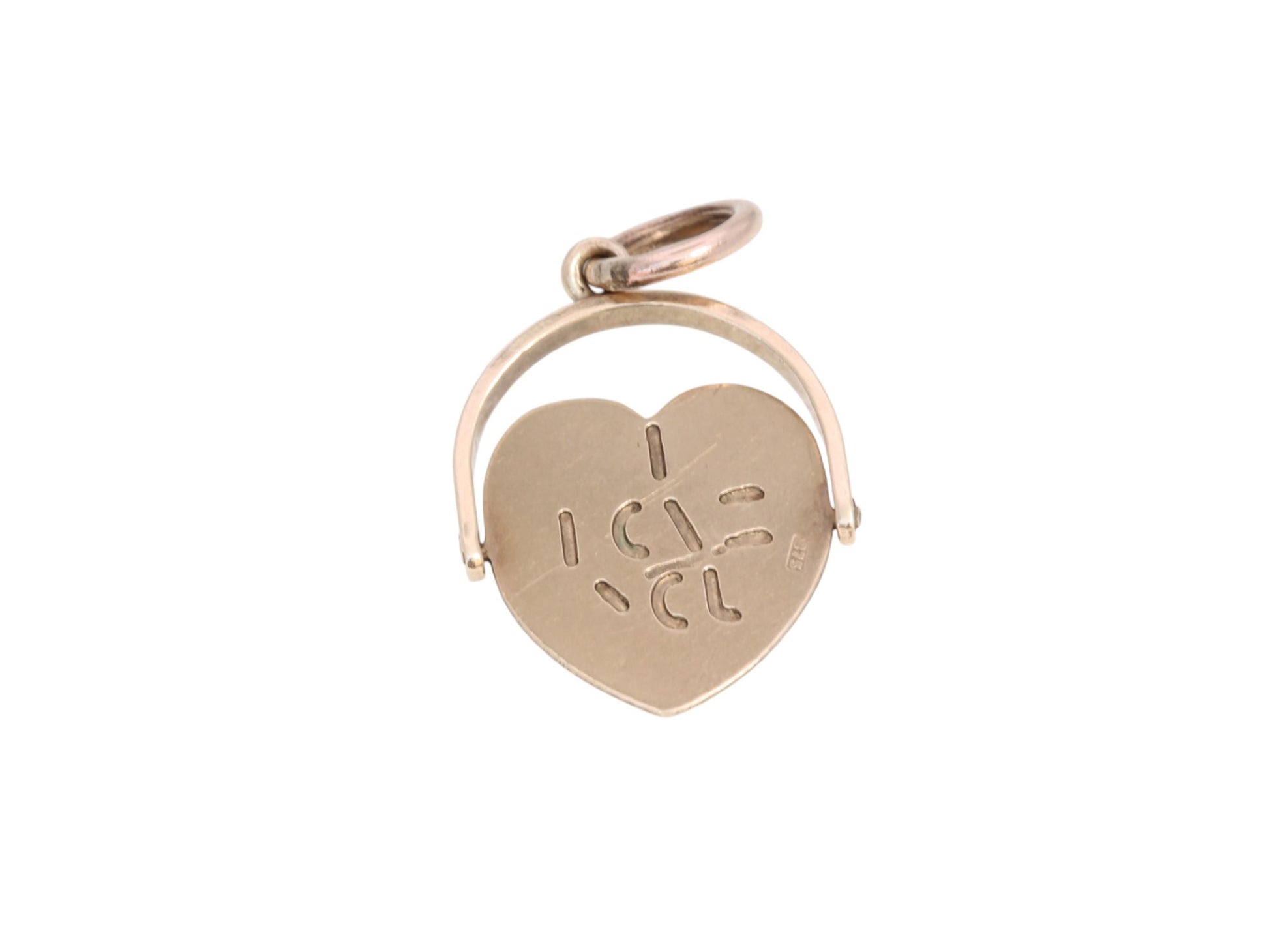 Vintage-9ct-Gold-Heart-'I-Love-You'-Spinning-Charm-Pendant