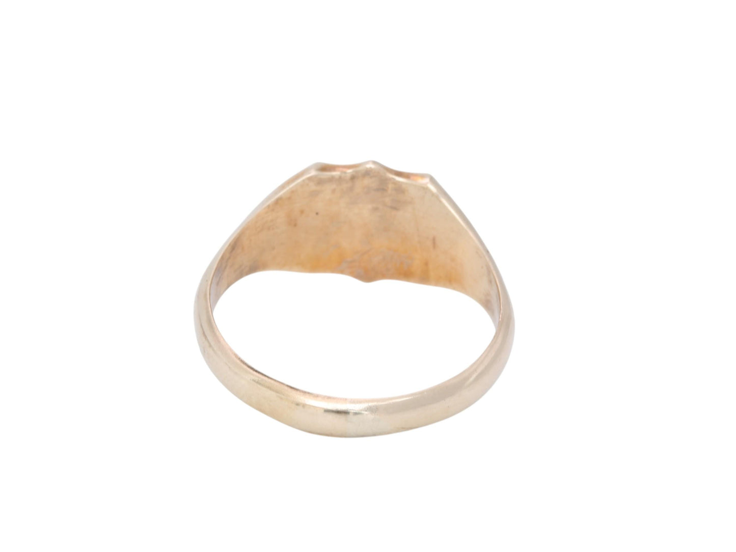 Vintage 9ct Gold Shield Shaped Signet Ring, 1976