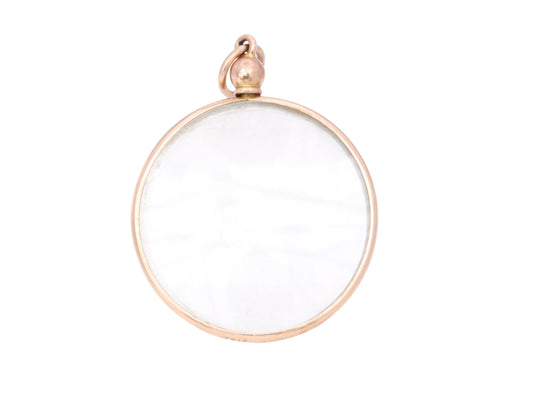 Antique 9ct Gold Glass Open Face Locket