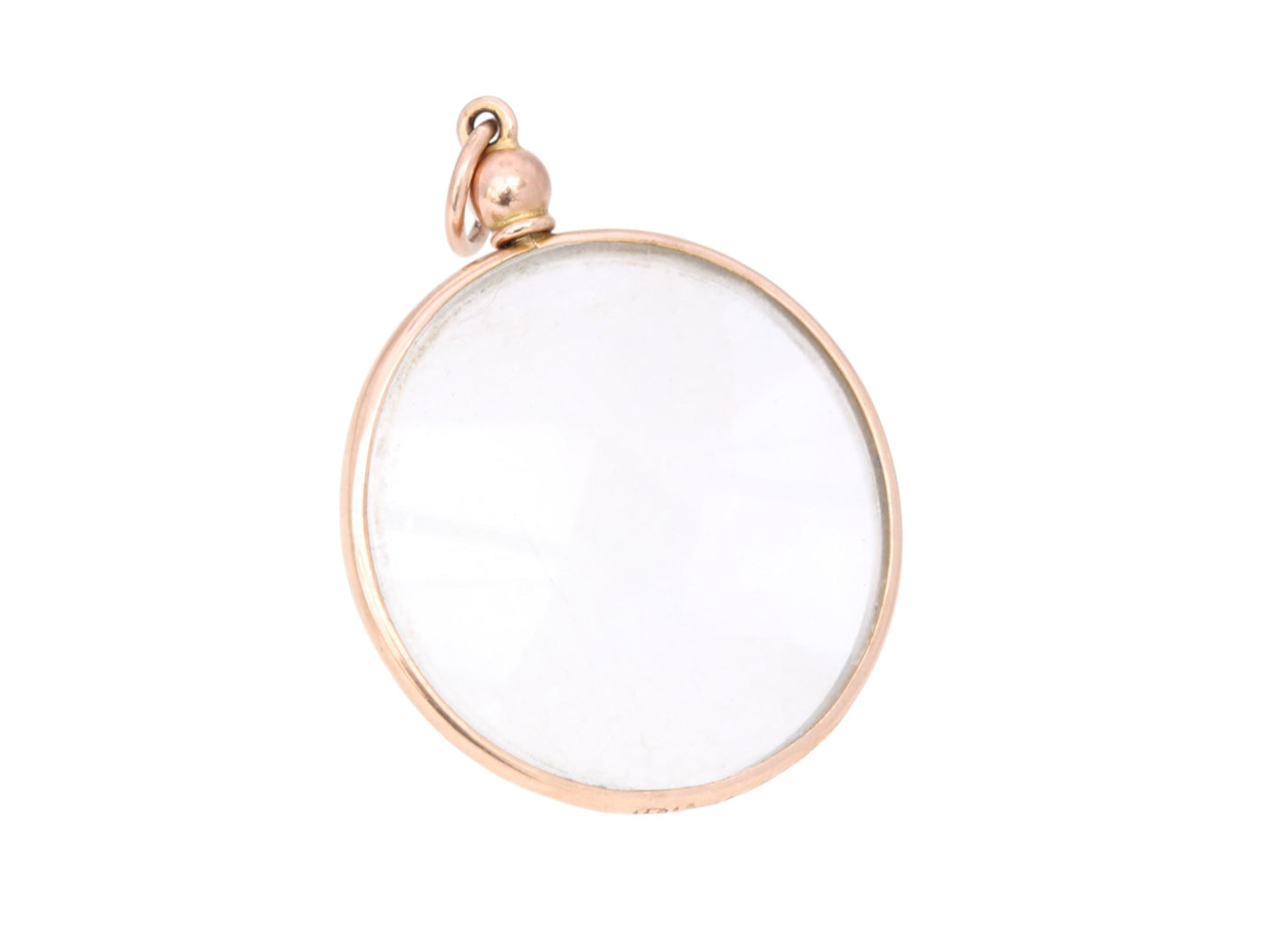 Antique 9ct Gold Glass Open Face Locket