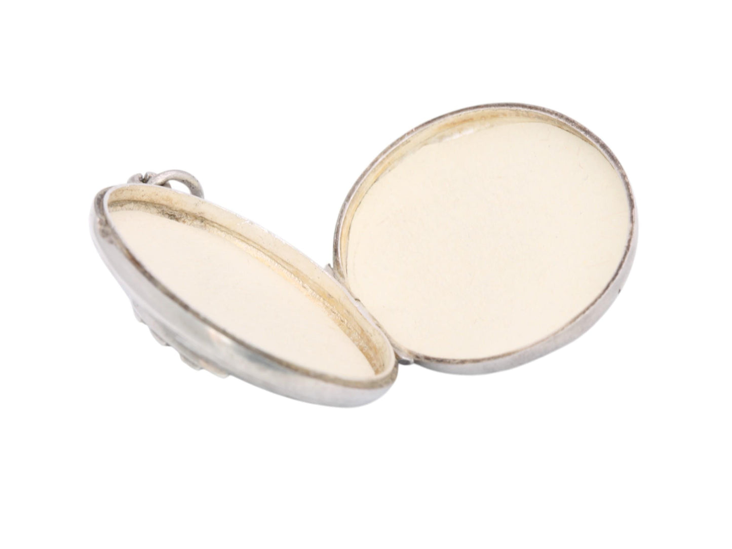 Antique Sterling Silver Decorative Lucky Horseshoe Locket, 1883