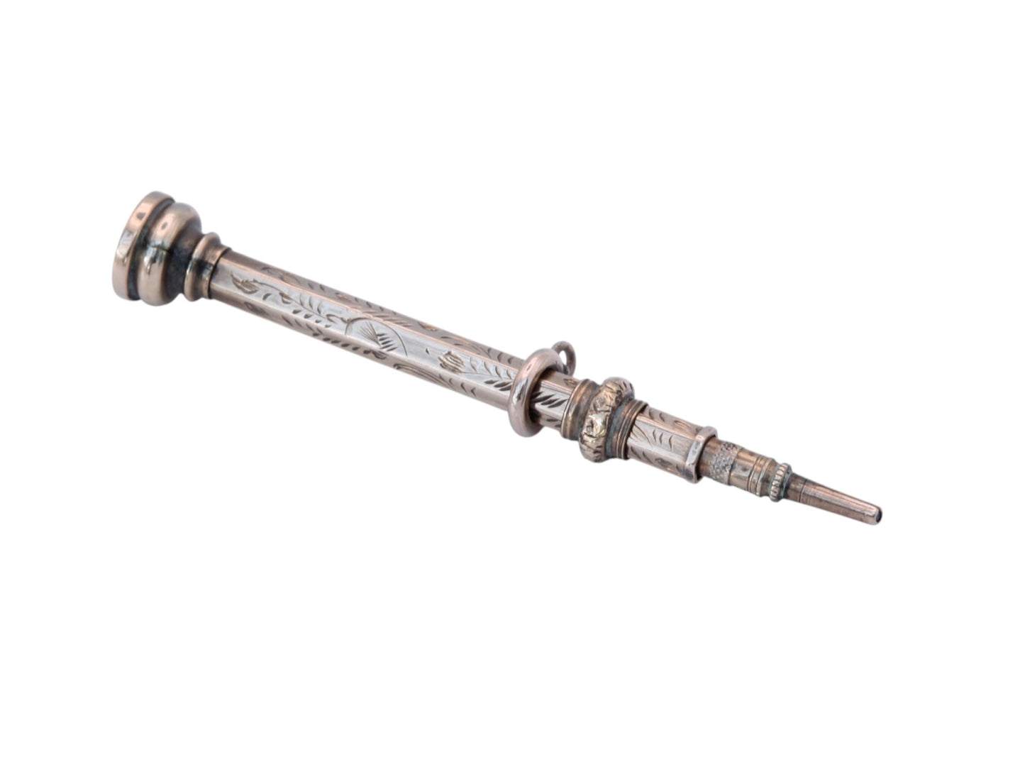 Antique-9ct-Gold-Miniature-Retractable-Pencil