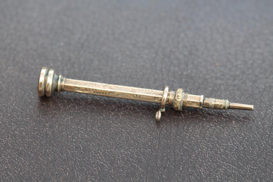 Antique 9ct Gold Miniature Retractable Pencil