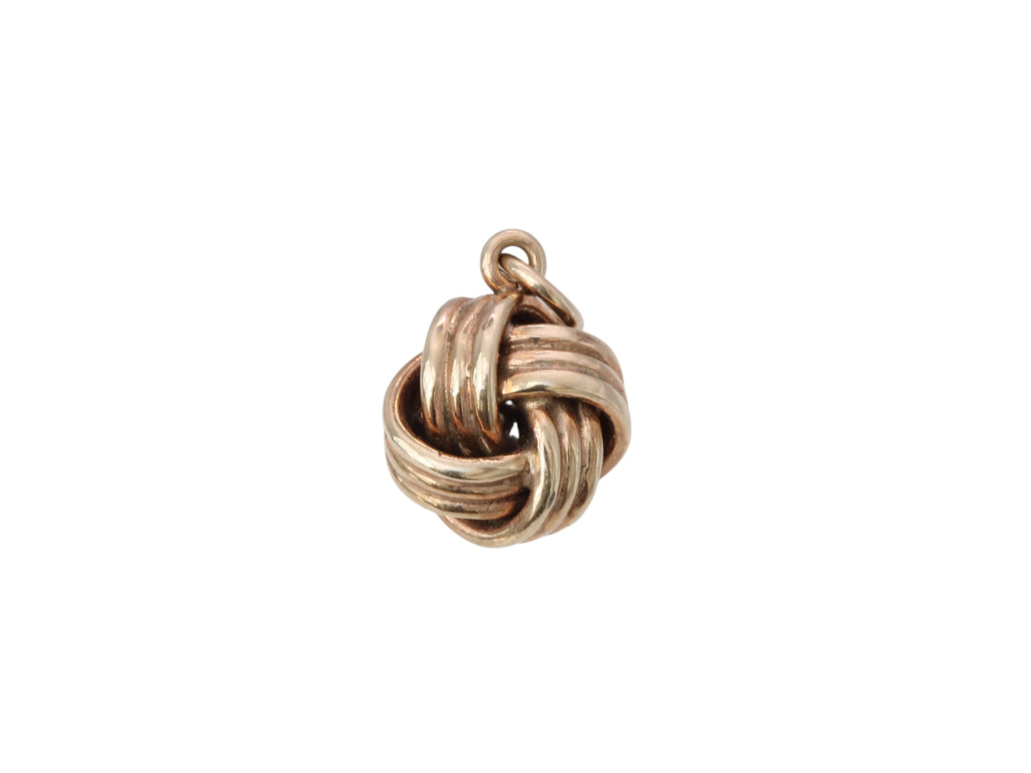 Vintage 9ct Gold Lovers Knot Diamond Pendant