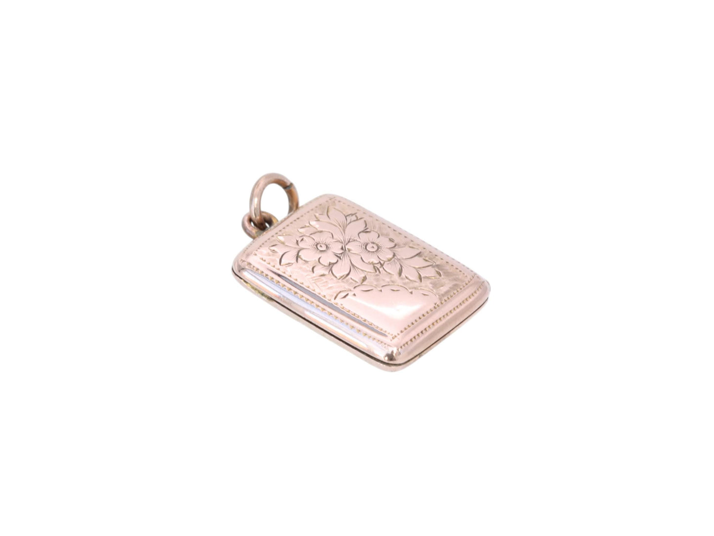 Antique 9ct Gold Forget Me Not, Tulip Locket