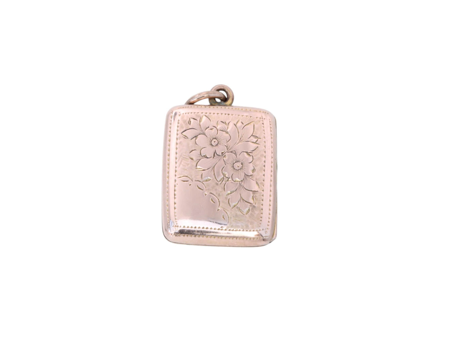 Antique 9ct Gold Forget Me Not, Tulip Locket