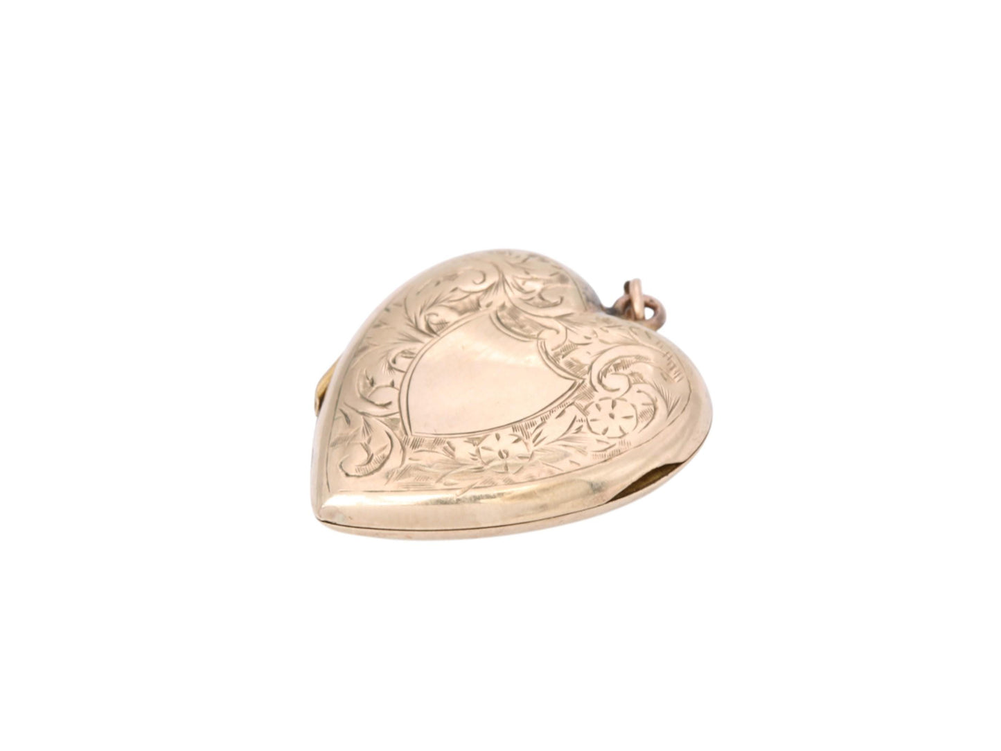 Antique 9ct Gold Chased Heart Locket