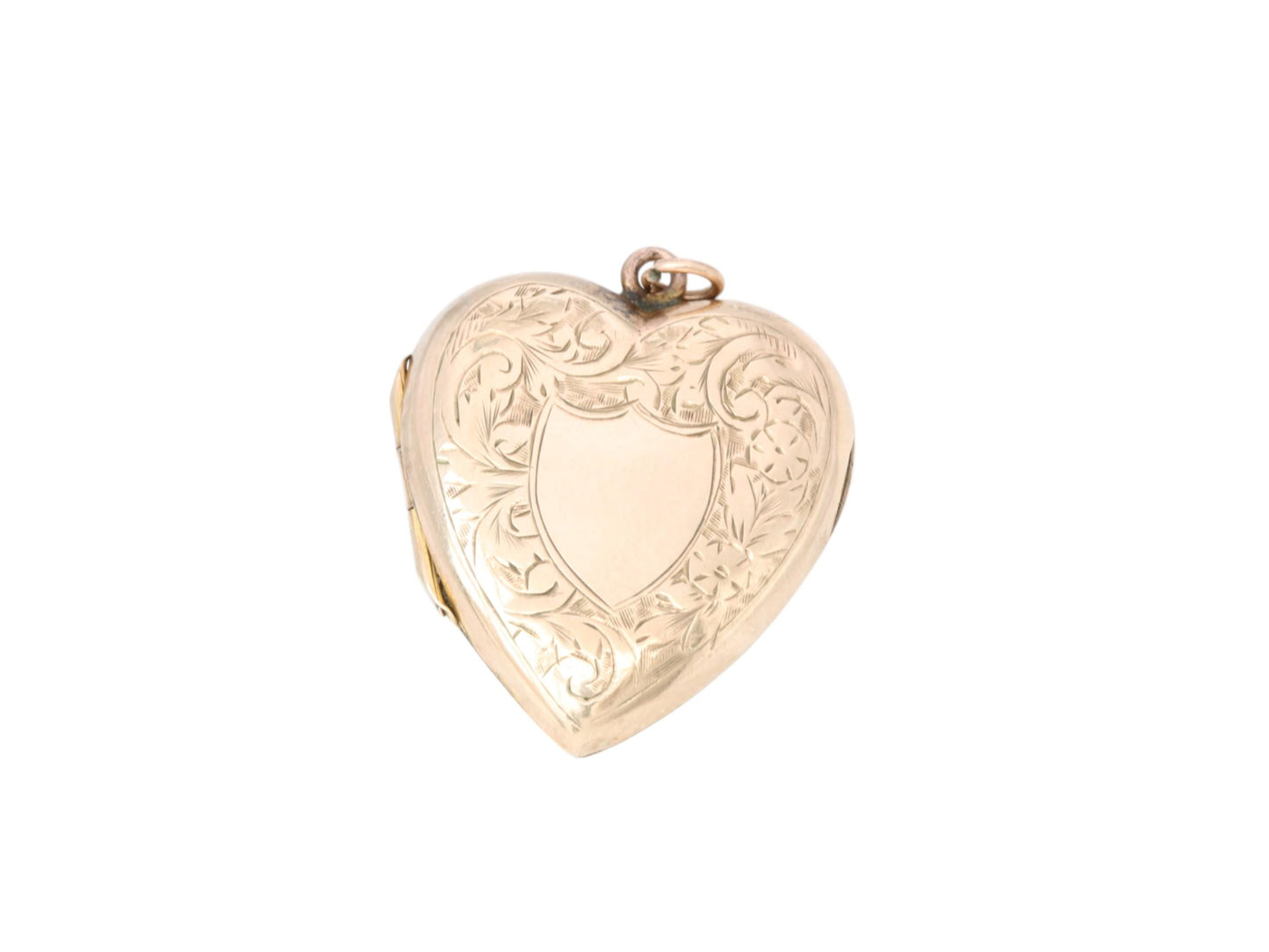 Antique 9ct Gold Chased Heart Locket
