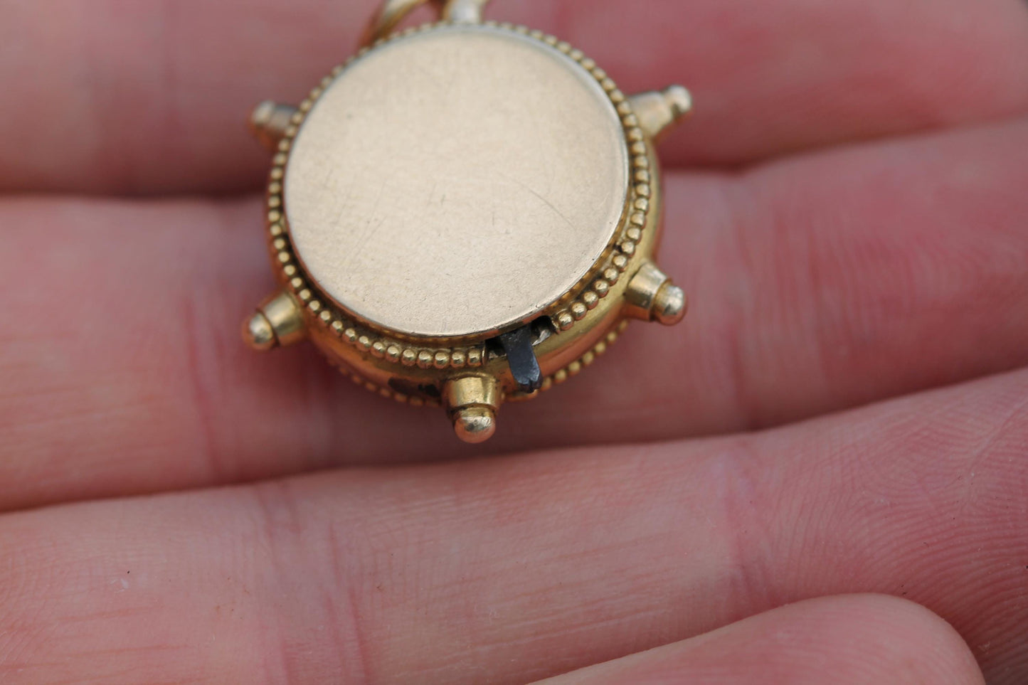 Antique 15ct Gold Dice Gambling Roulette Pendant Fob