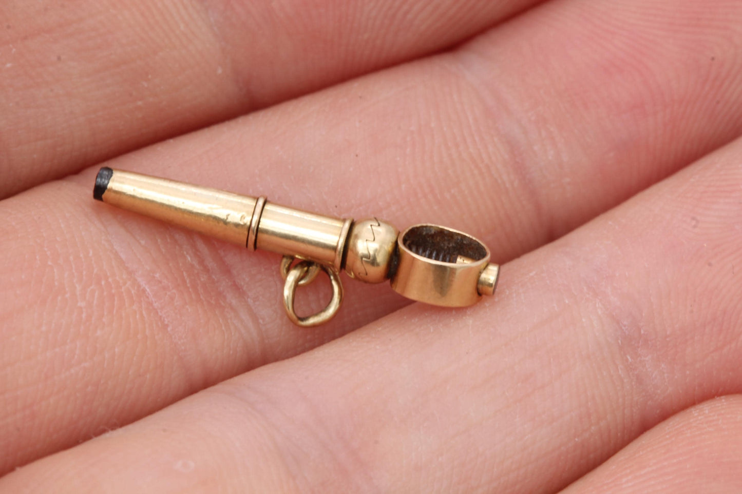 Antique 18ct Gold Watch Key Charm Pendant, c.1880