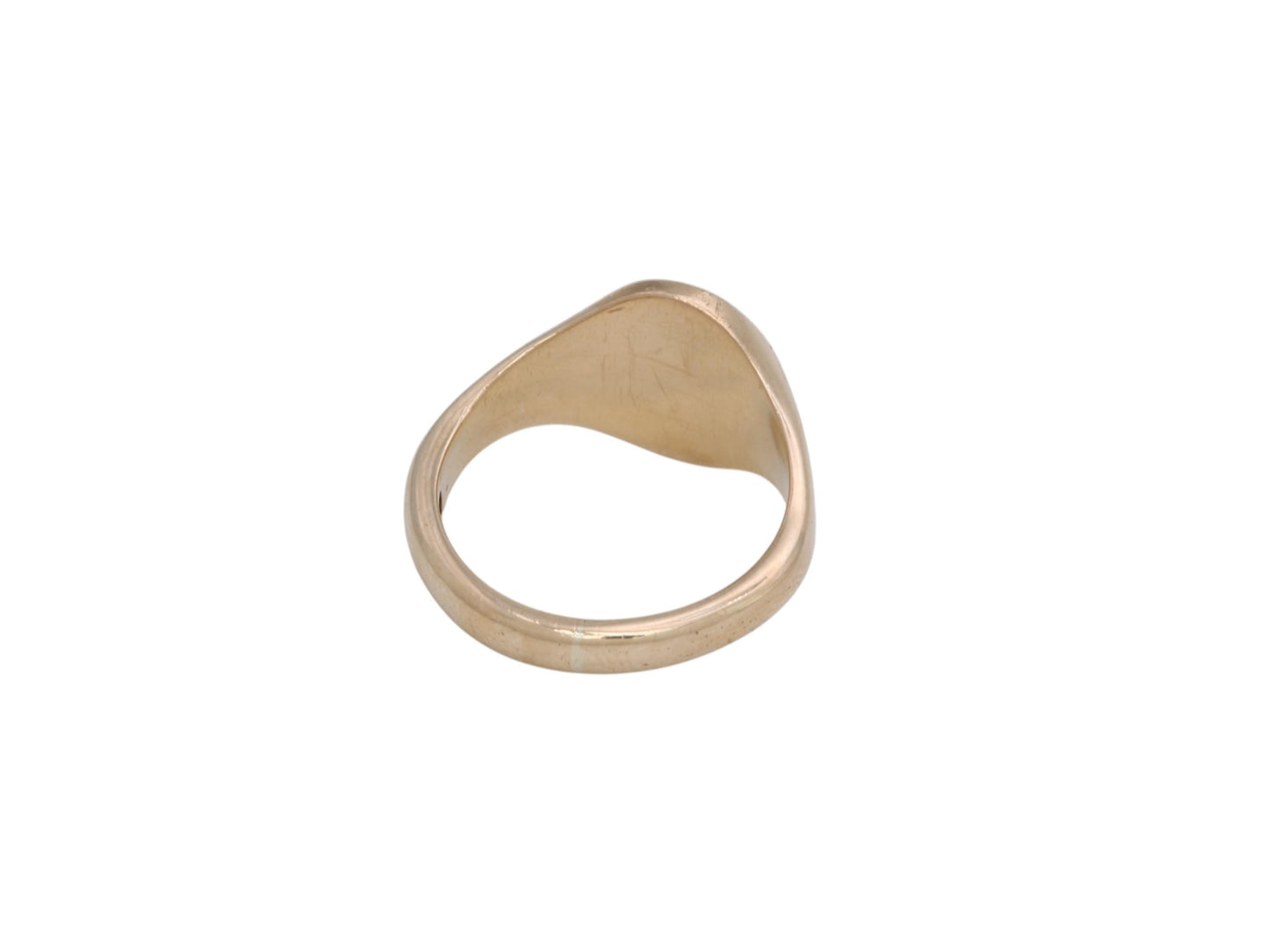 Vintage 9ct Gold Chased Signet Ring, 1960