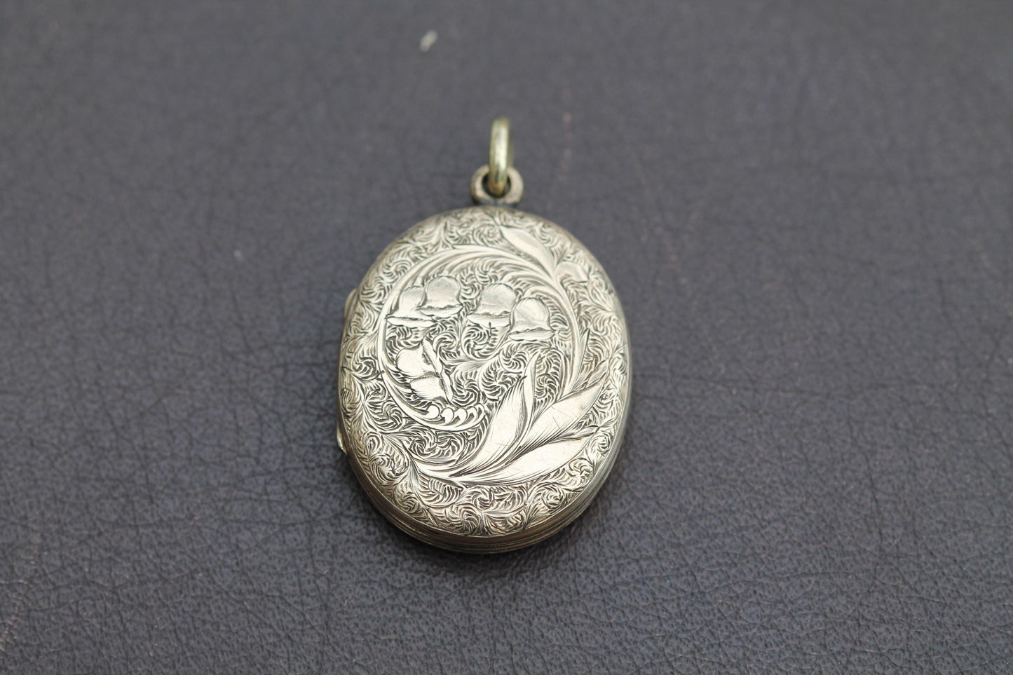 Antique Victorian 9ct Gold Lily Of The Valley Locket
