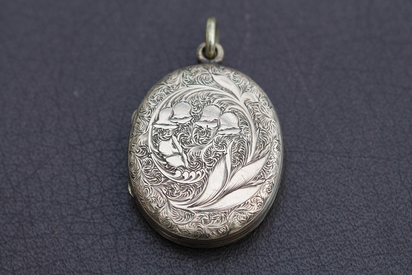 Antique Victorian 9ct Gold Lily Of The Valley Locket