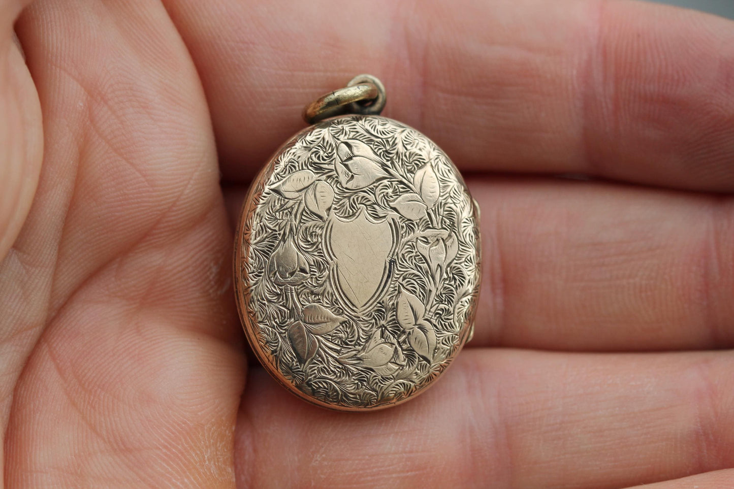 Antique Victorian 9ct Gold Lily Of The Valley Locket
