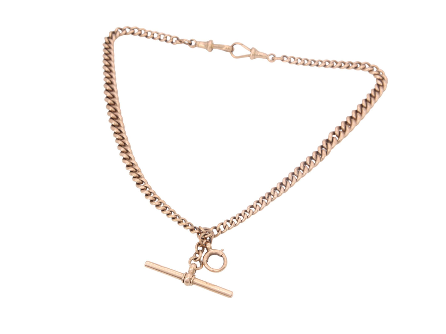 Antique 9ct Gold Double Albert Chain Necklace, Heavy Graduated Links, 45g, 16.5"