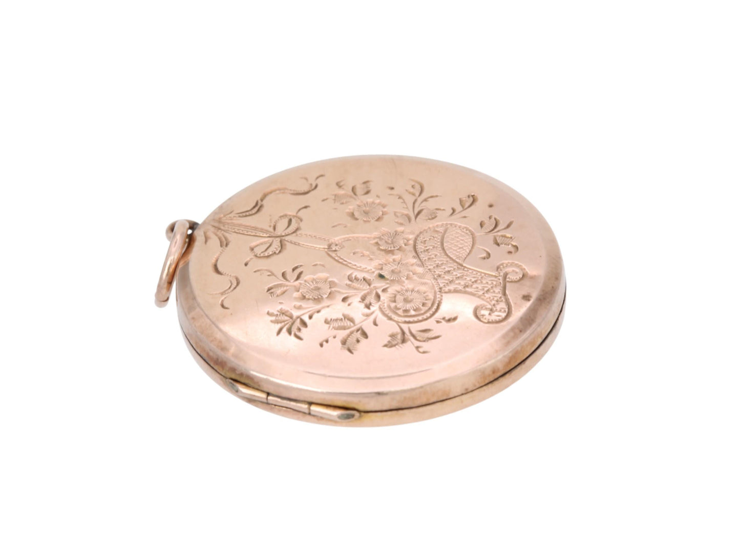 Antique 9ct Gold Bouquet Of Flowers Swallow Locket