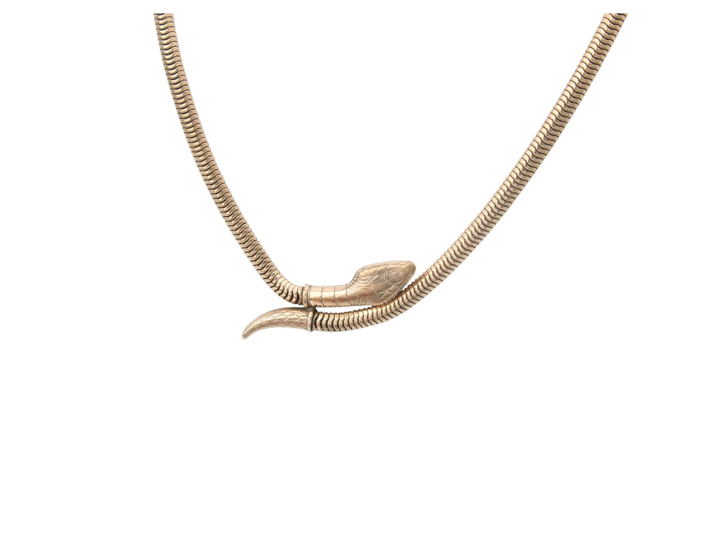 Vintage 9ct Rolled Gold Snake Necklace