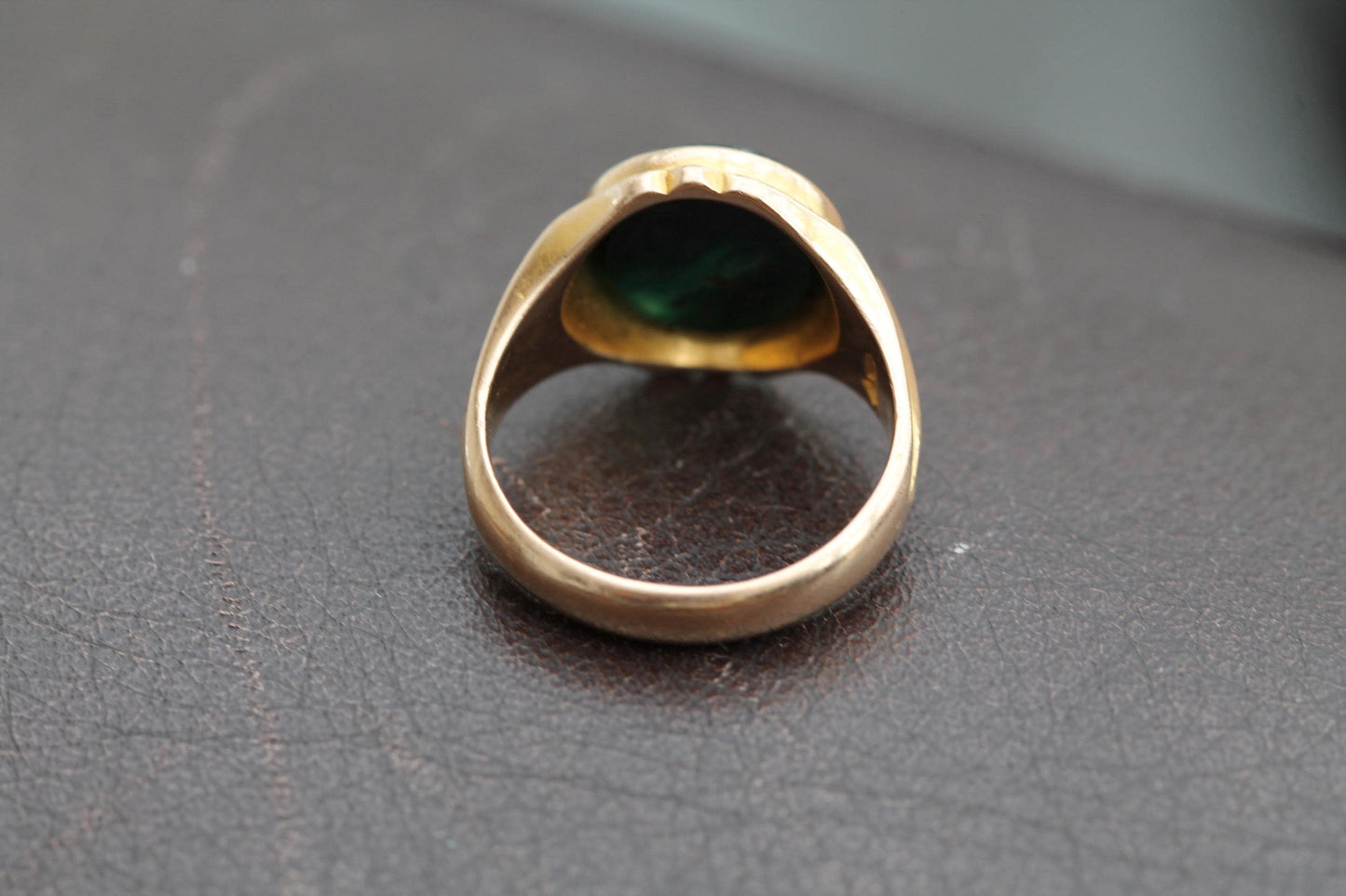 Antique 15ct Gold Bloodstone Signet Ring, 1893
