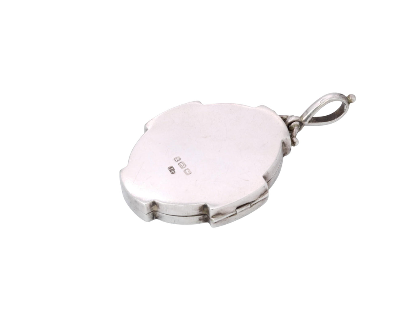 Antique Sterling Silver Large Decorative Locket, 1884