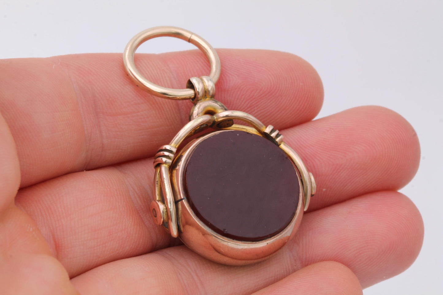 Antique 9ct Gold Gambling Dice Shaker Spinner Pendant