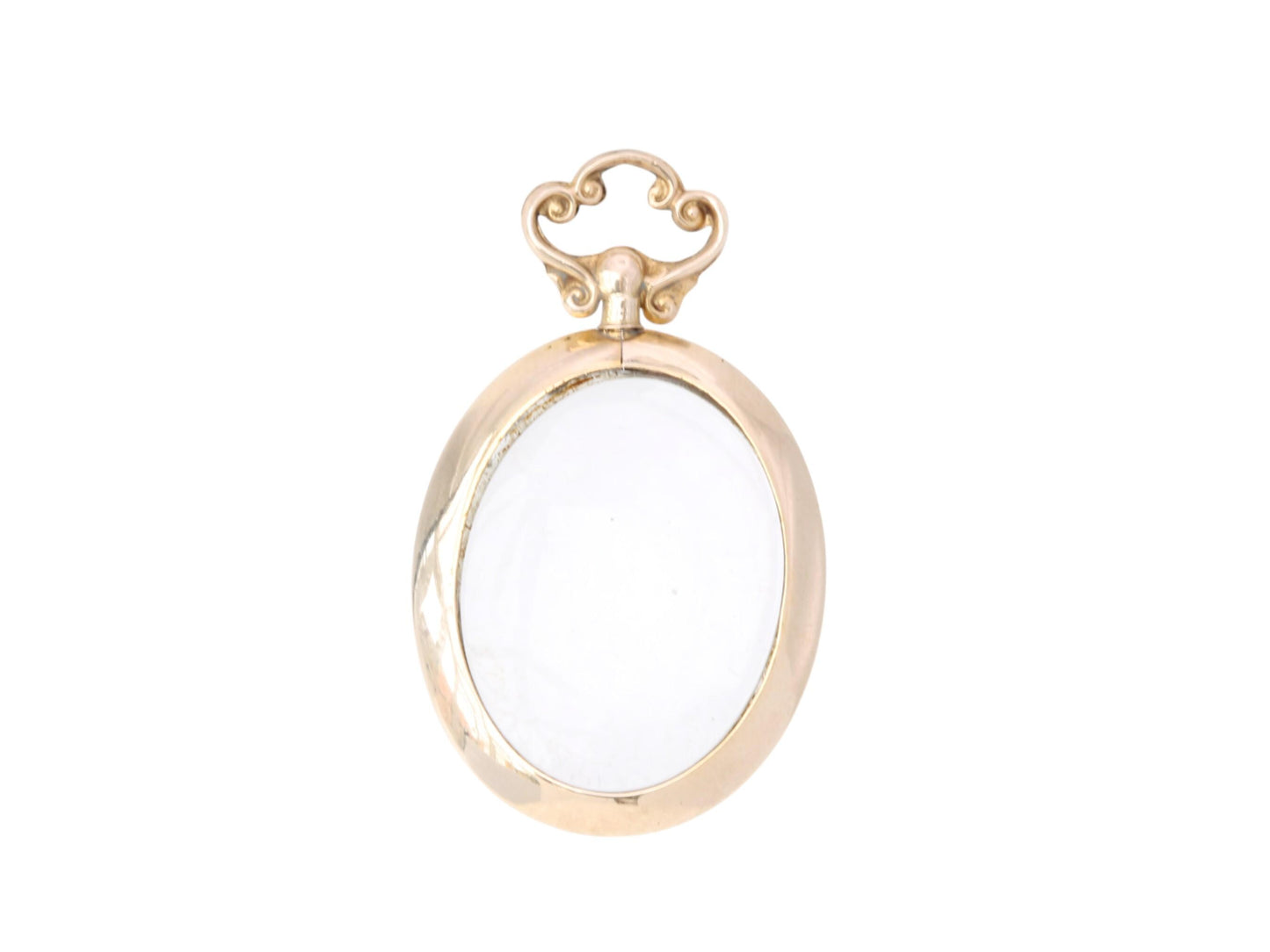 Antique 9ct Gold Glass Pendant Locket