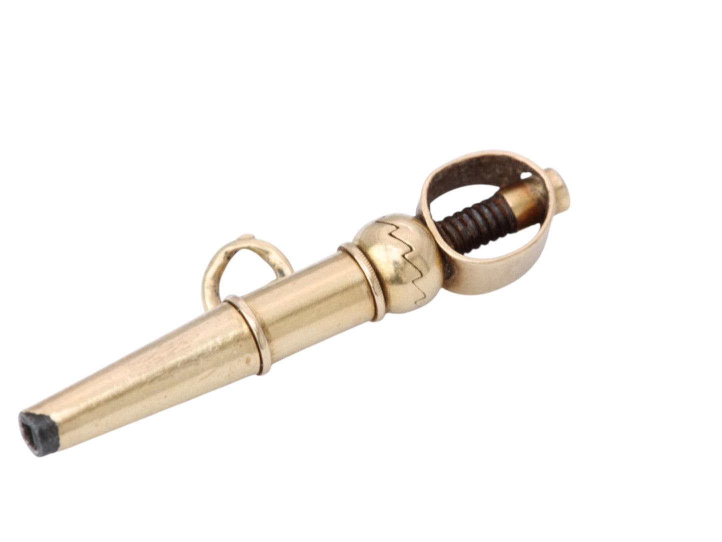 Antique 18ct Gold Watch Key Charm Pendant, c.1880