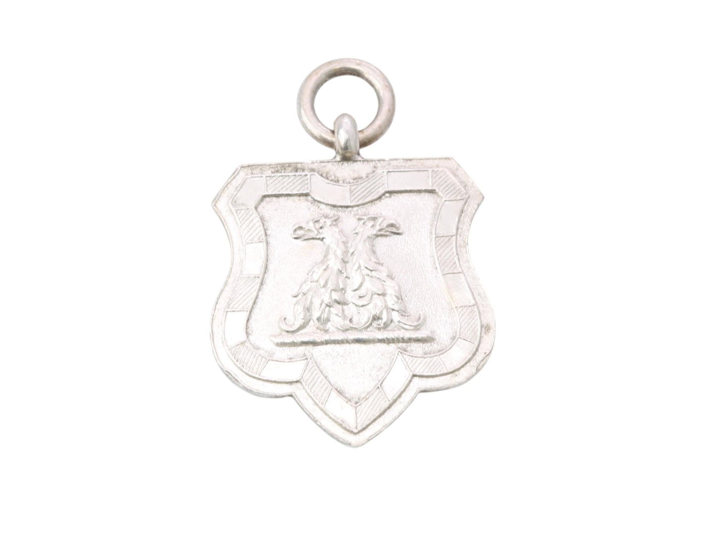 Antique Sterling Silver Griffin Pendant Fob, Mappin & Webb
