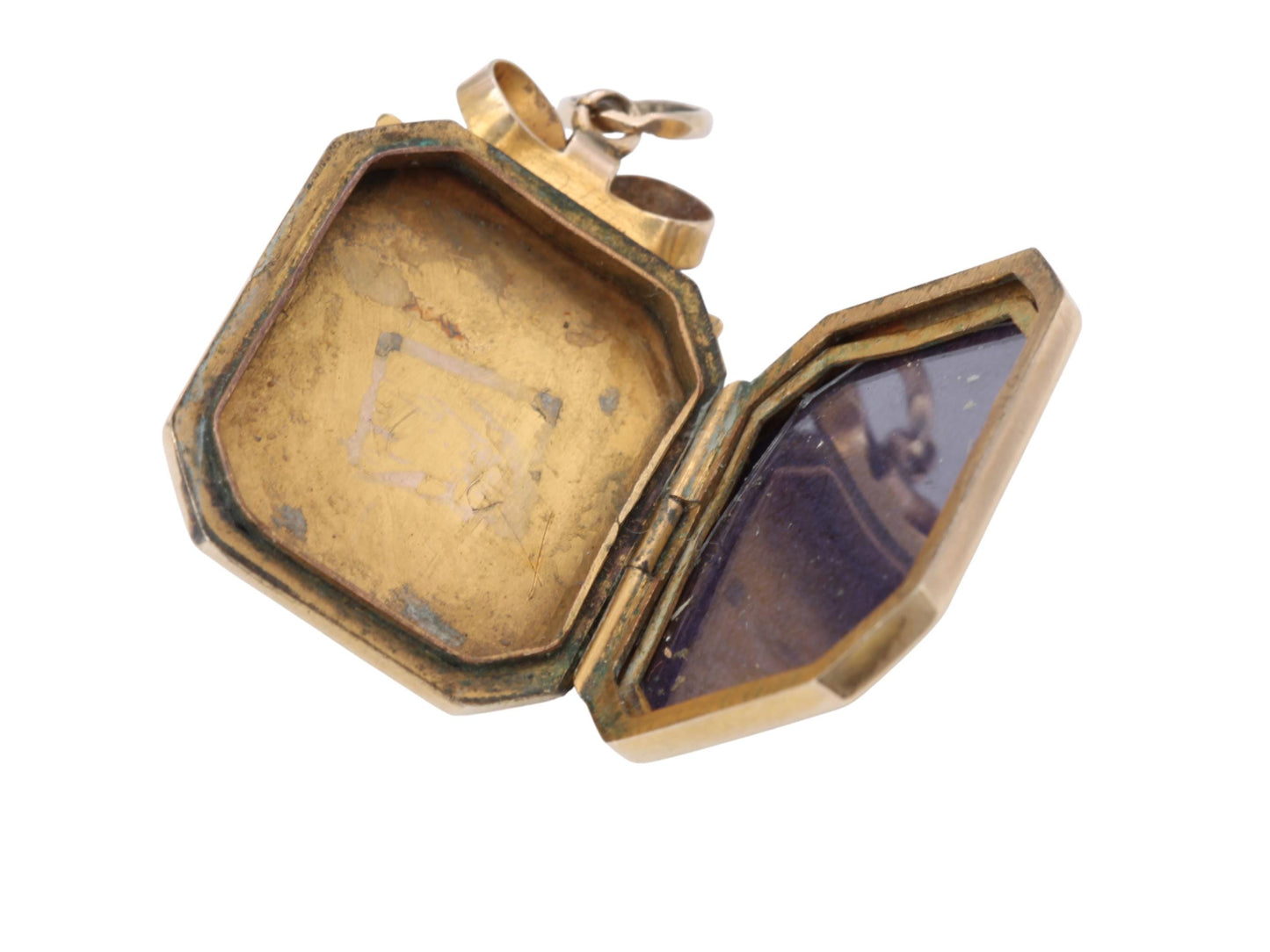 Antique 9ct Gold Chased Decorative Bow Locket