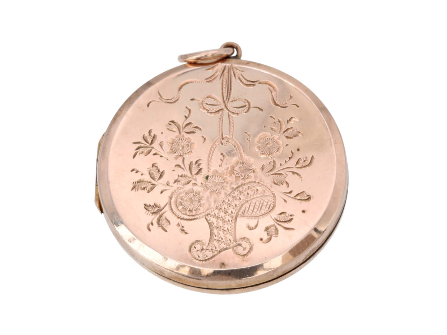 Antique 9ct Gold Bouquet Of Flowers Swallow Locket