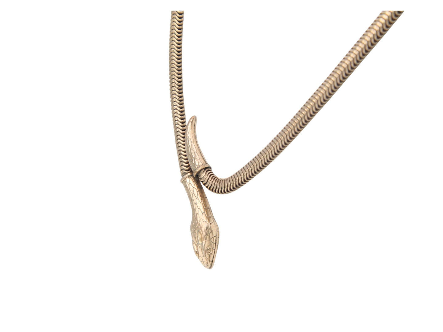 Vintage 9ct Rolled Gold Snake Necklace