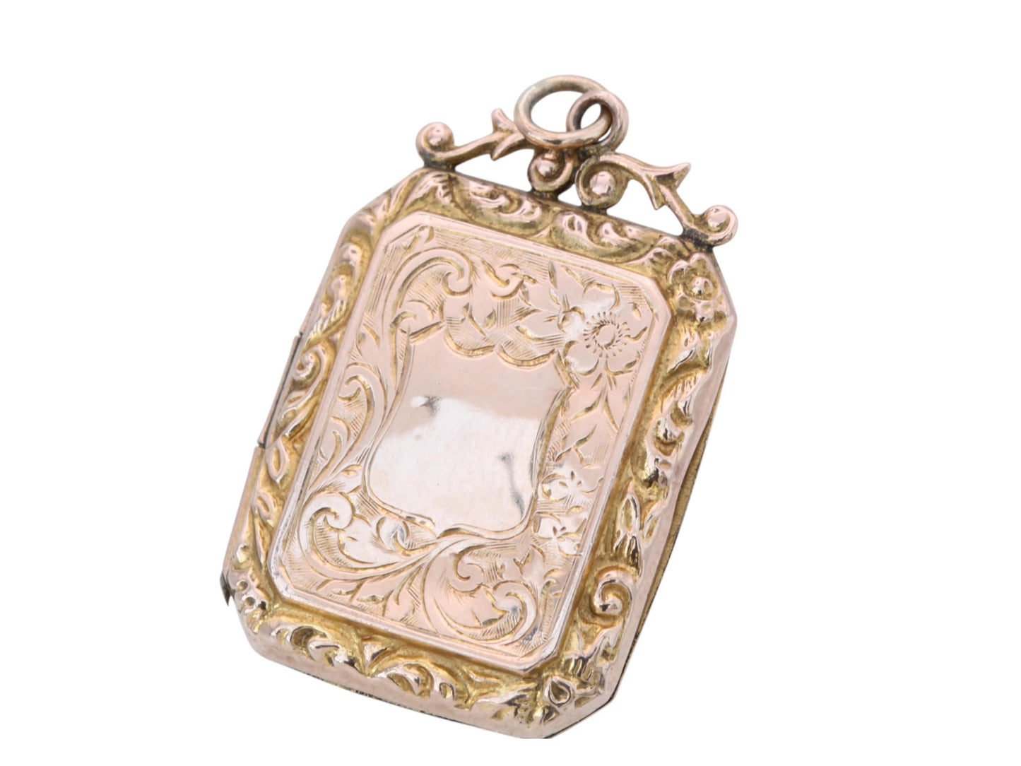 Antique 9ct Gold Edwardian Forget-Me-Not Locket, c.1901