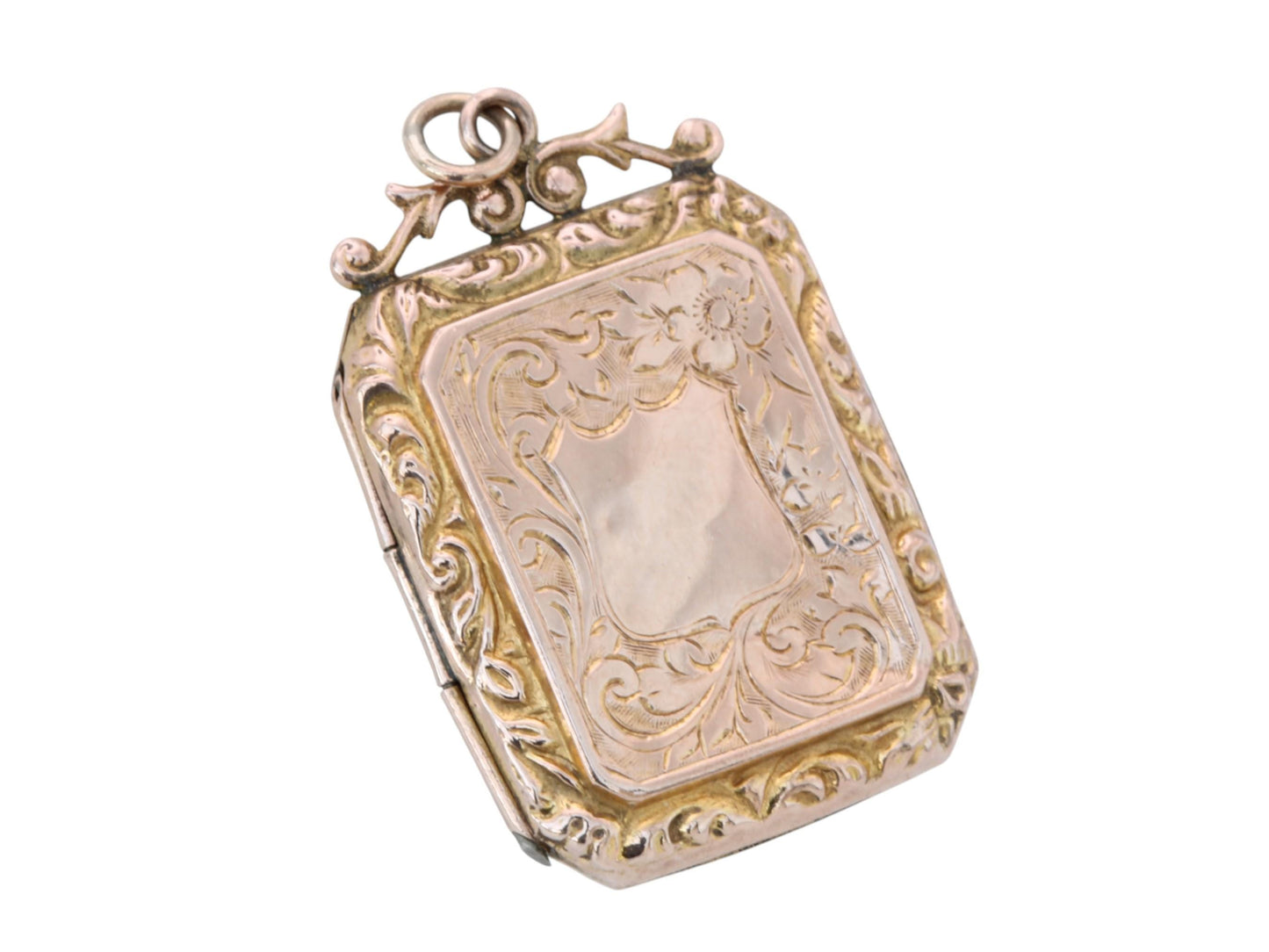 Antique 9ct Gold Edwardian Forget-Me-Not Locket, c.1901