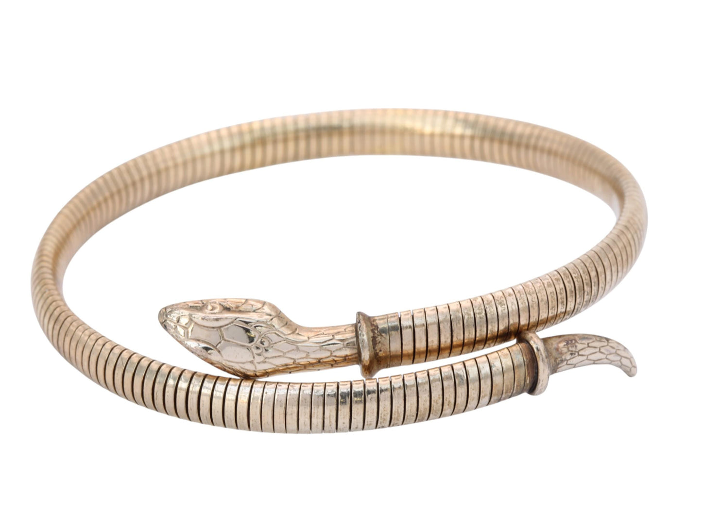 Antique 9ct Rolled Gold Snake Bangle