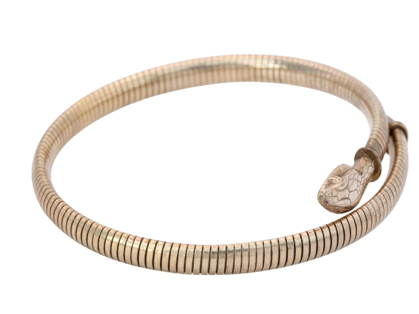 Antique 9ct Rolled Gold Snake Bangle