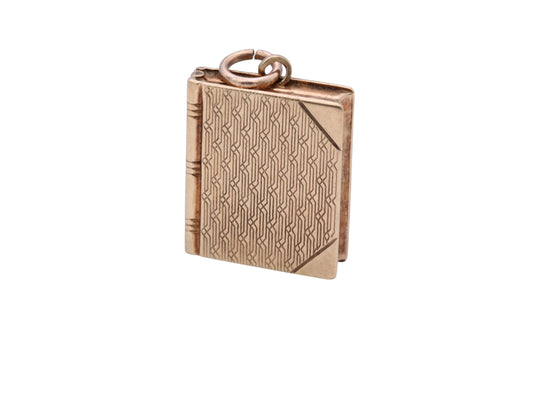 Vintage 10ct Gold Book Locket Pendant