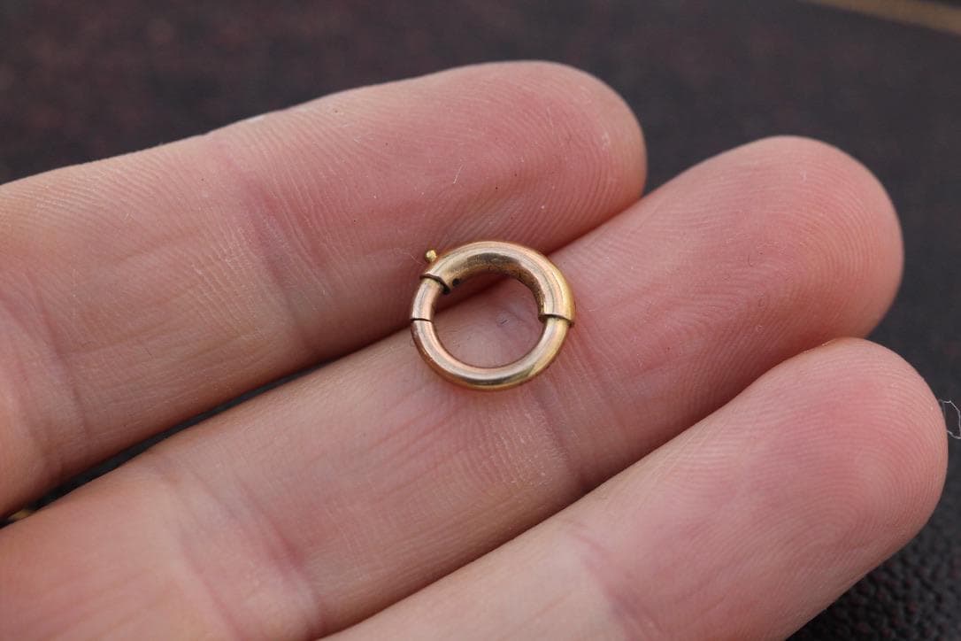 Antique 9ct Rose Gold Bolt Clasp, 11mm