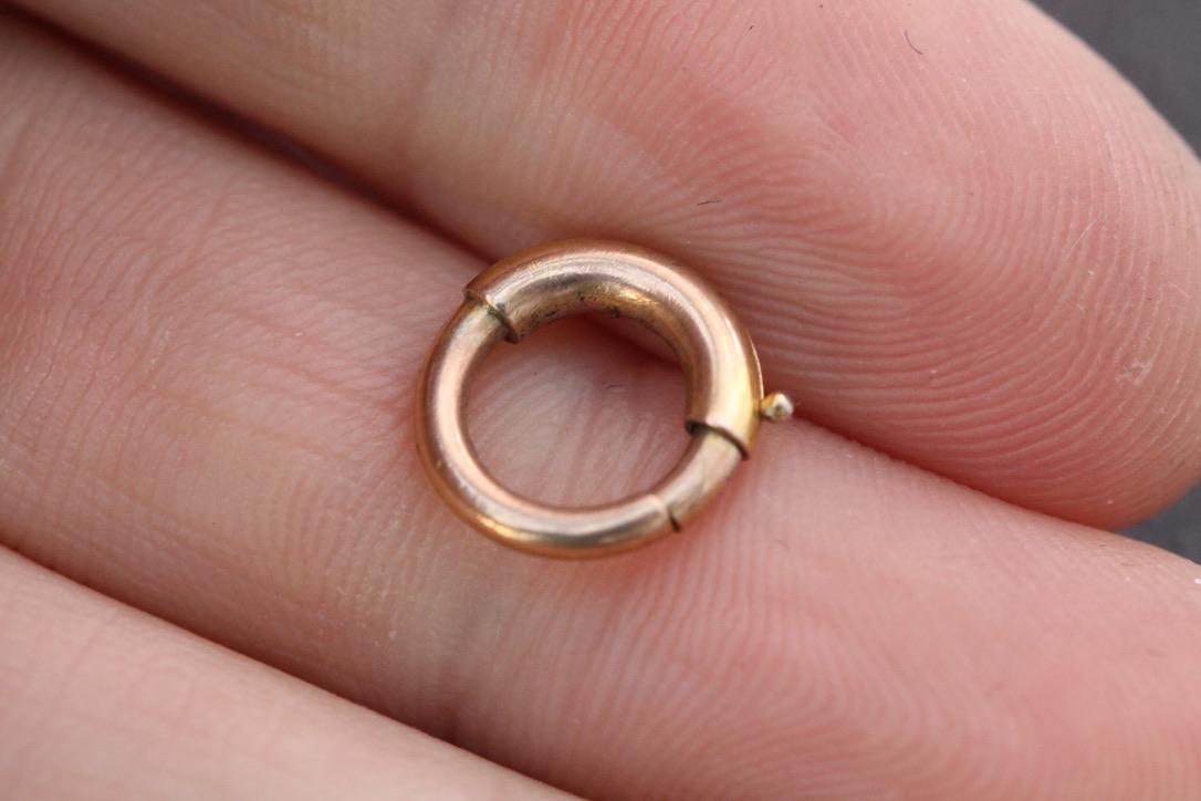 Antique 9ct Rose Gold Bolt Clasp, 11mm