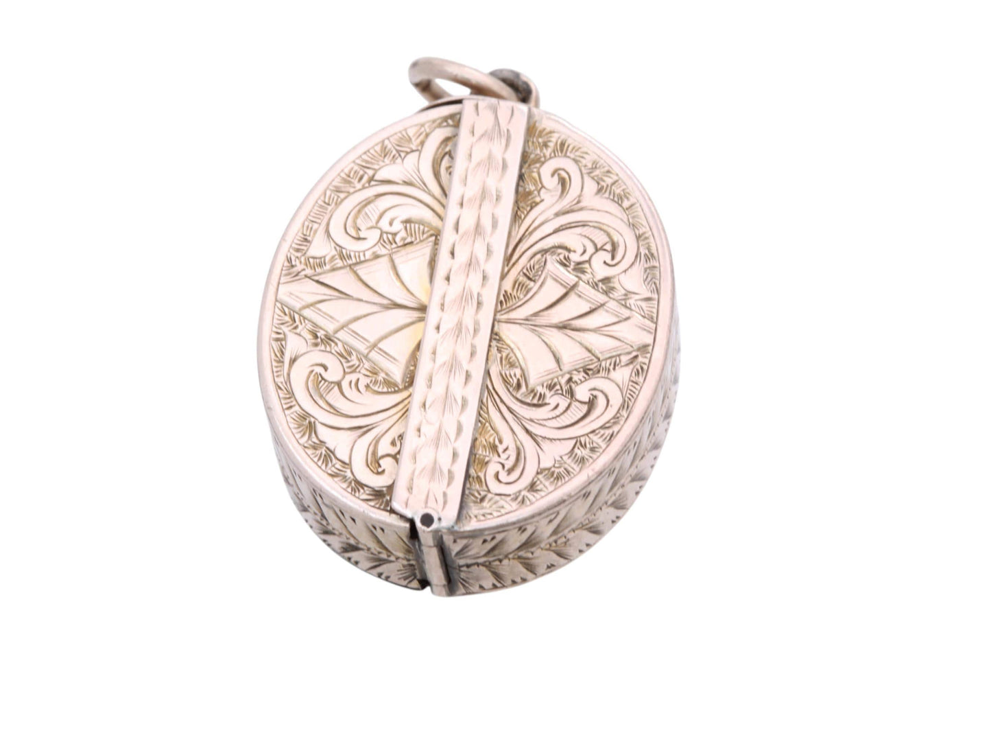 Antique 9ct Gold Chased Double Panel Locket, c.1880