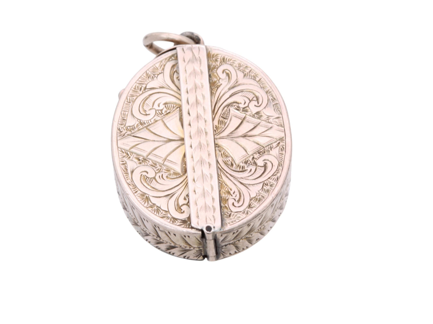 Antique 9ct Gold Chased Double Panel Locket, c.1880