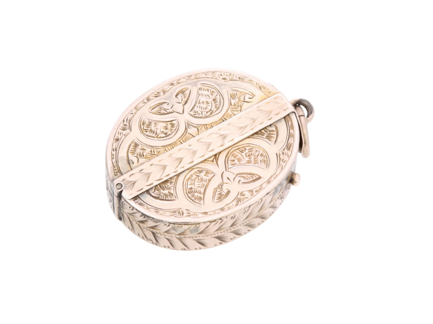 Antique 9ct Gold Chased Double Panel Locket, c.1880