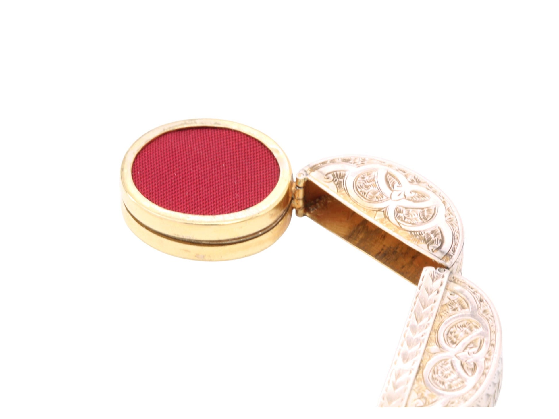 Antique-9ct-Gold-Chased-Double-Panel-Locket,-c.1880