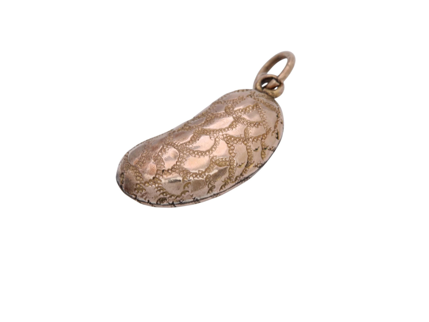 Antique-9ct-Gold-Chased-Lucky-Bean-Charm