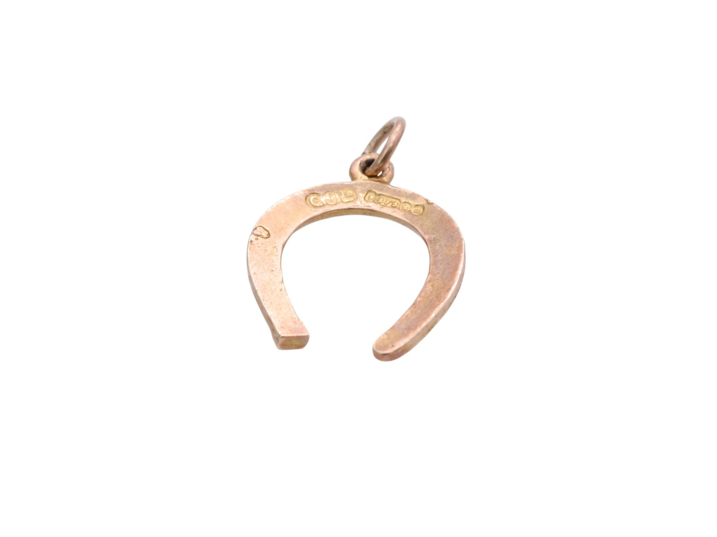 Vintage 9ct Gold Lucky Horseshoe Pendant Charm