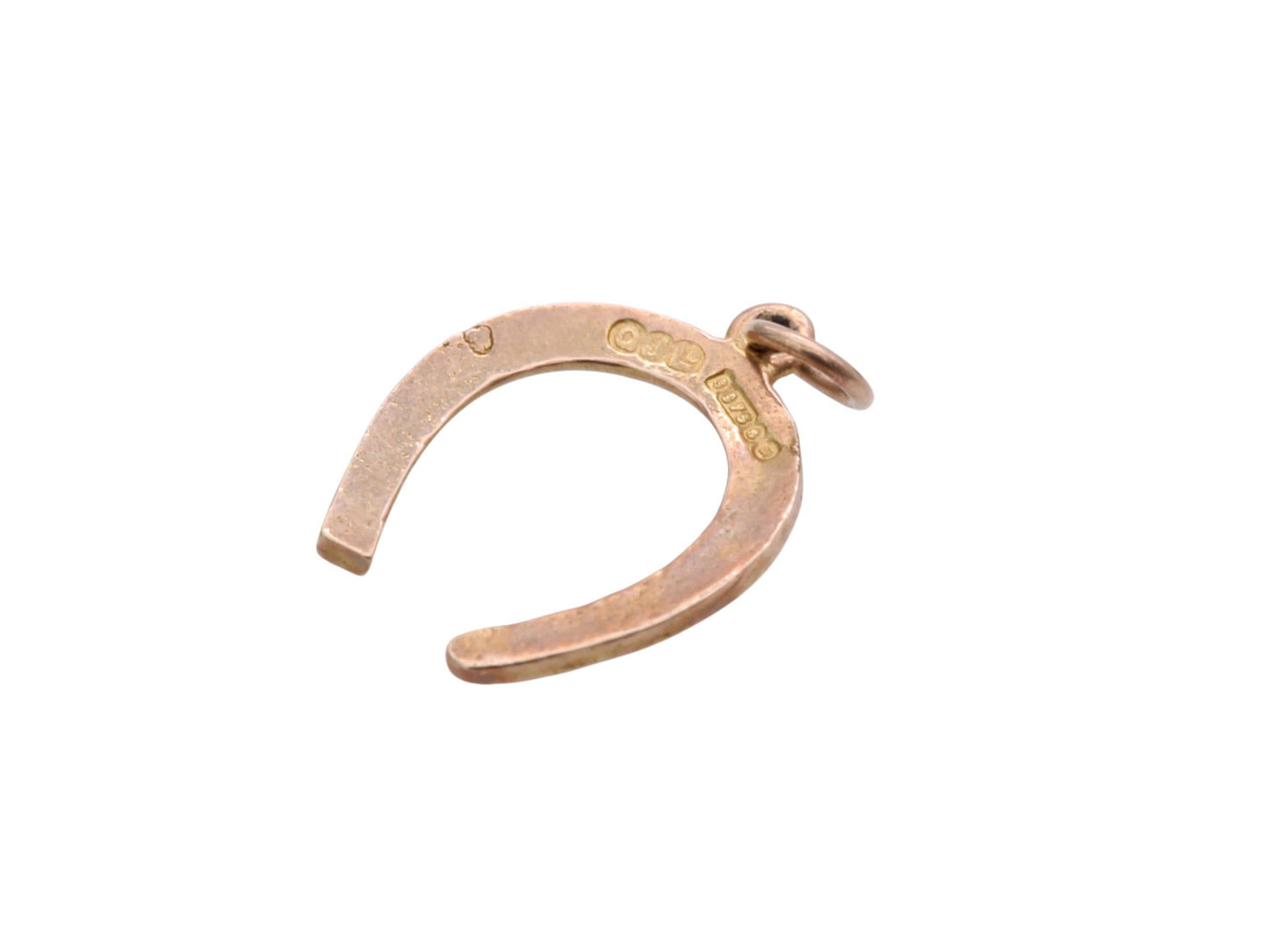 Vintage 9ct Gold Lucky Horseshoe Pendant Charm