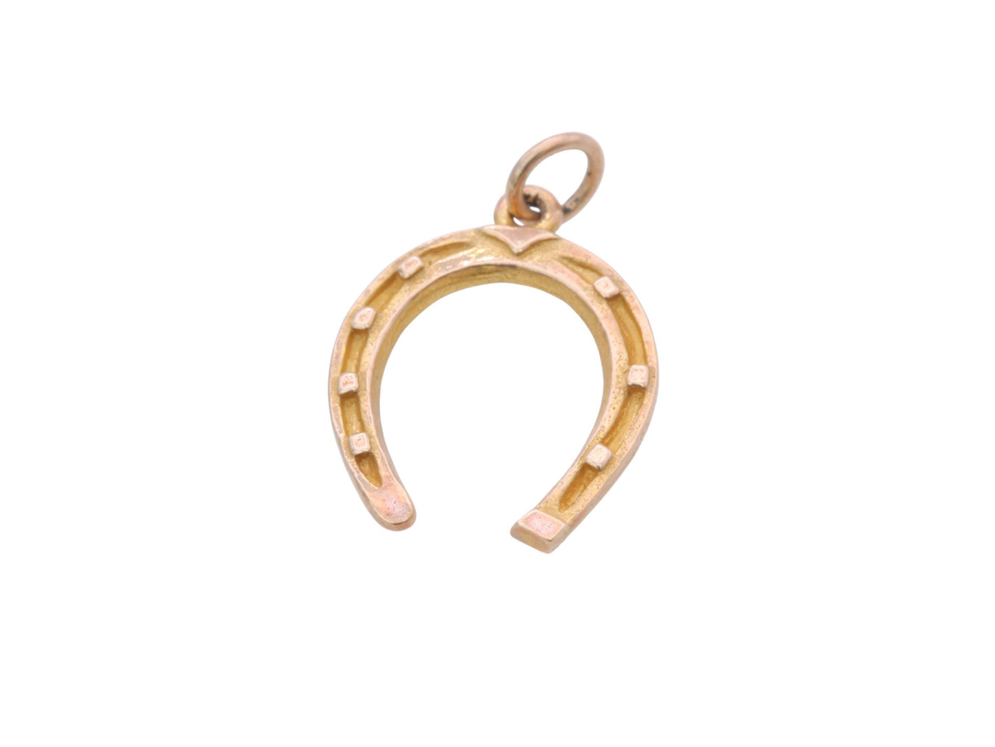 Antique 9ct Gold Lucky Horseshoe Pendant Charm