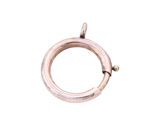 Antique 9ct Rose Rolled Gold Large Bolt Clasp