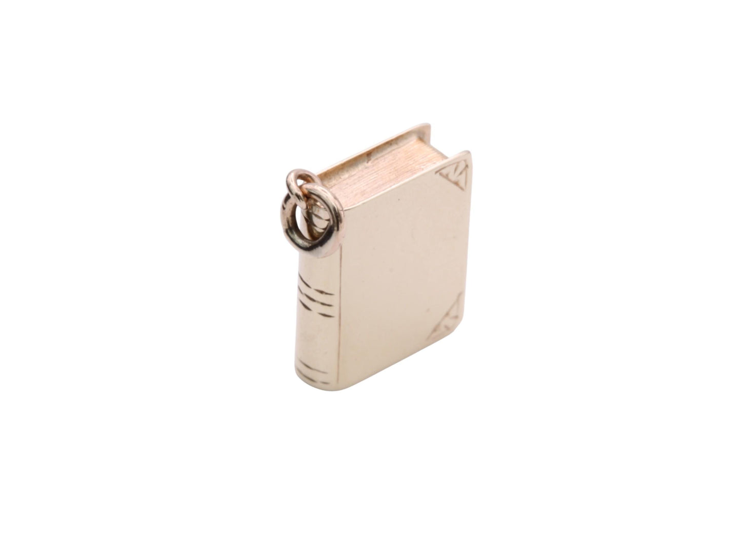 Vintage 9ct Gold Book Charm Pendant